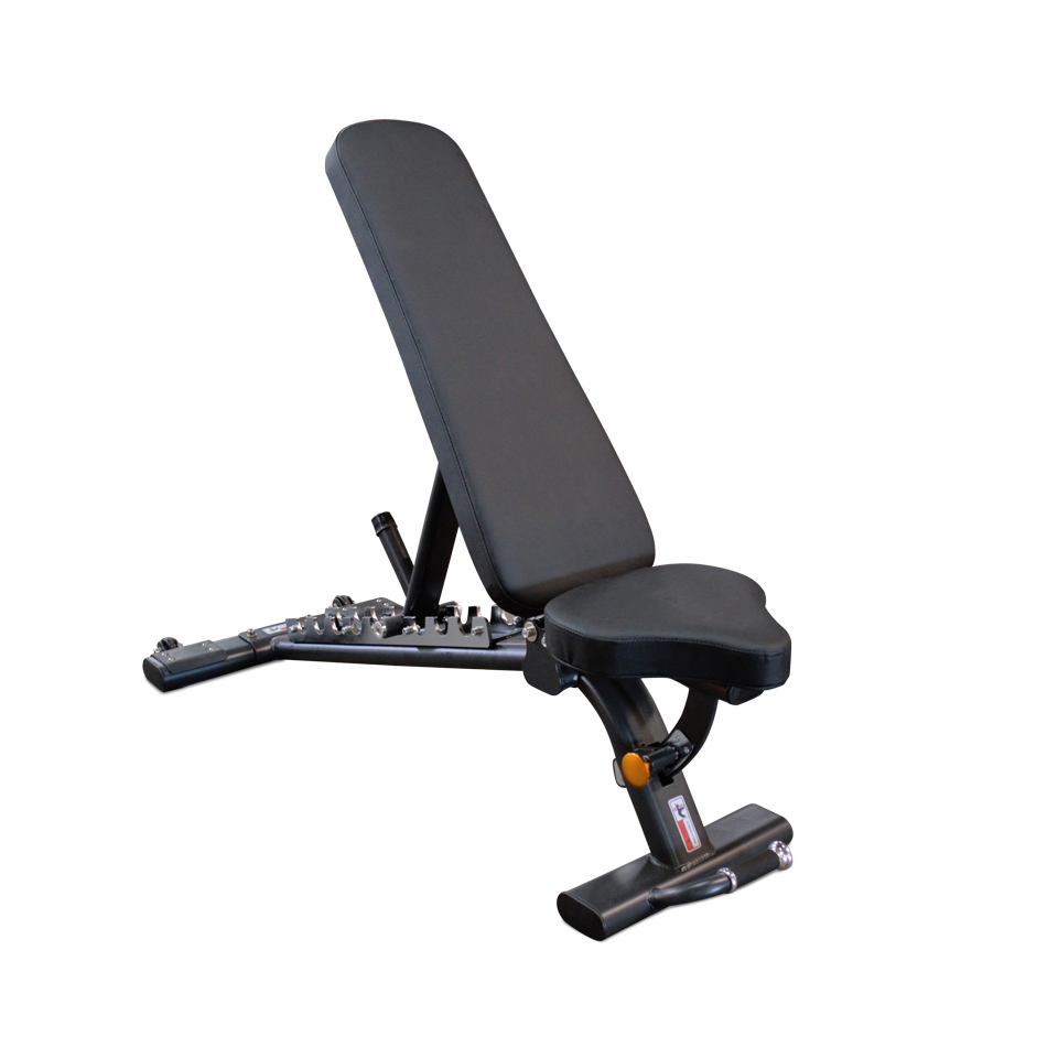Fettle Fitness Flat to Incline Adjustable Bench w/ Wheels